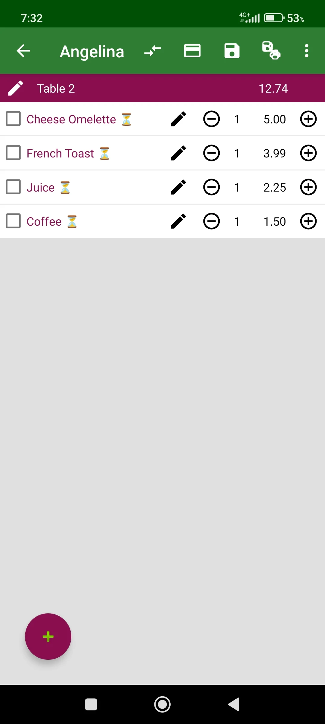 Didan POS: Restaurant, order screenshot